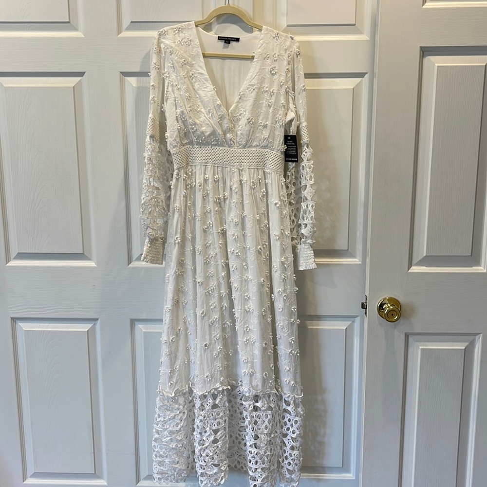 Boston Proper White lace dress. Perfect for tropical locations everywhere!